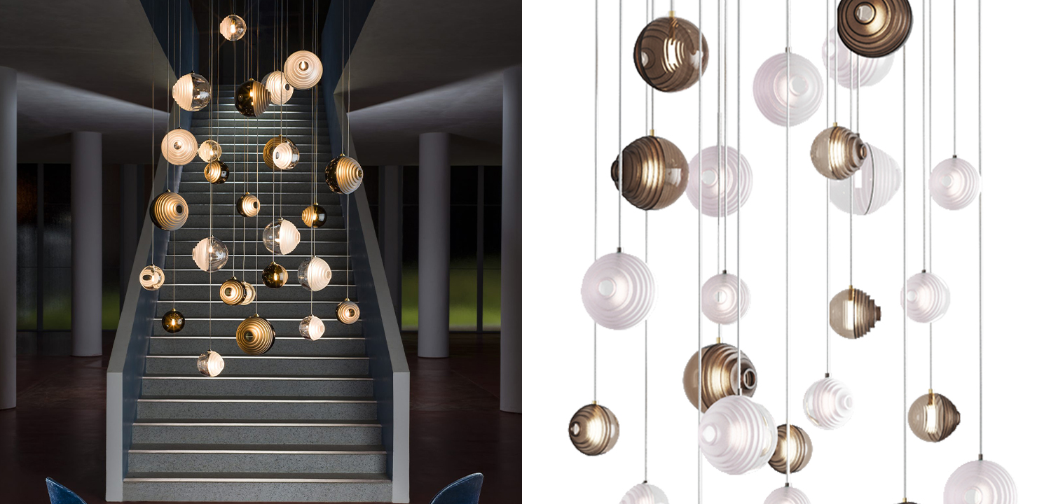 Каскадная Люстра Loft Industry Modern Glass Universe - фото