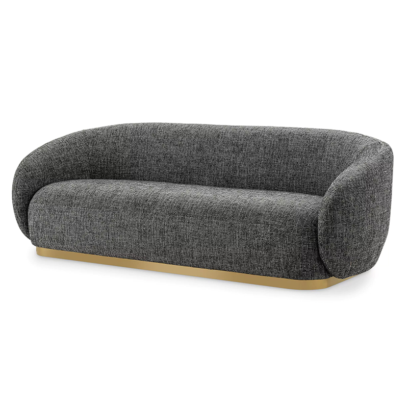 Диван Eichholtz Sofa Brice Rocat Black Черный Серый Латунь в Сочи | Loft Concept 