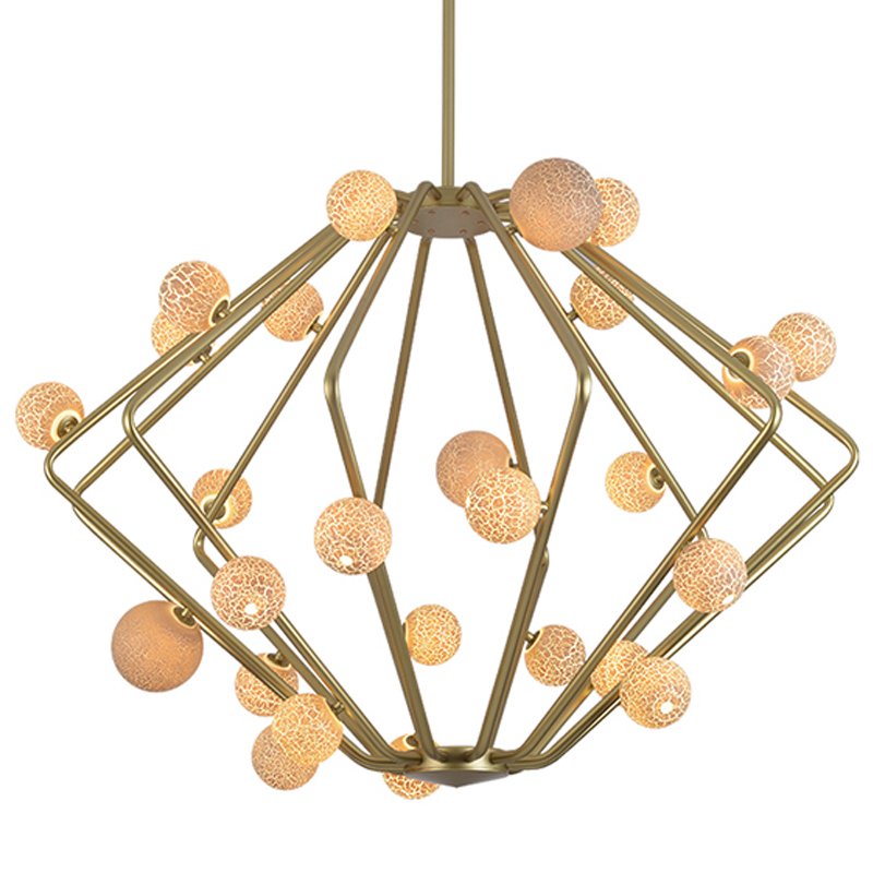 Люстра Cherry Bomb Cage Chandelier CB.29.01 Латунь Бежевый в Сочи | Loft Concept 