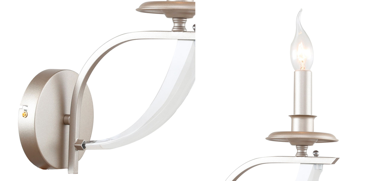 Бра серебряного цвета Old Castle  - фото