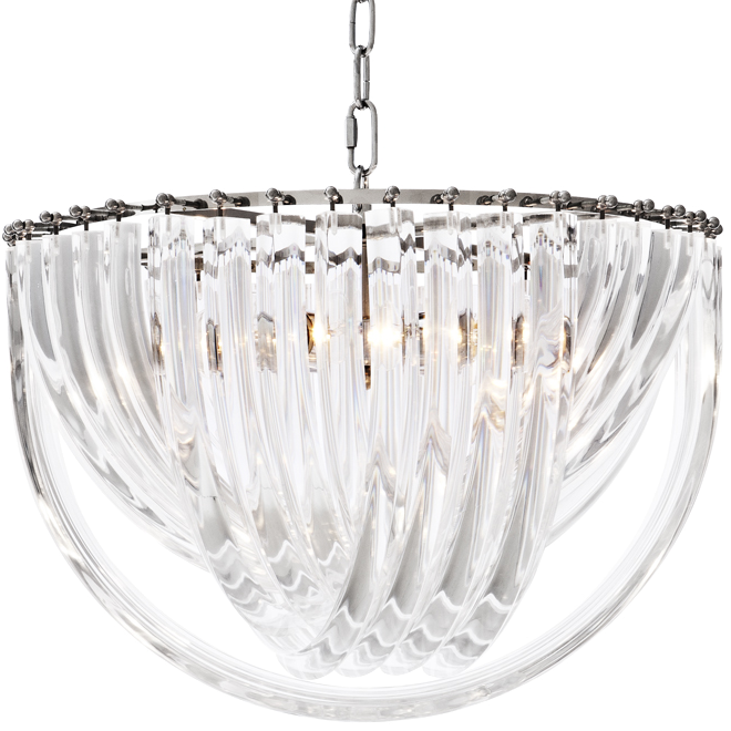 Люстра Chandelier Murano Clear 50 Прозрачный (Transparent) Никель в Сочи | Loft Concept 