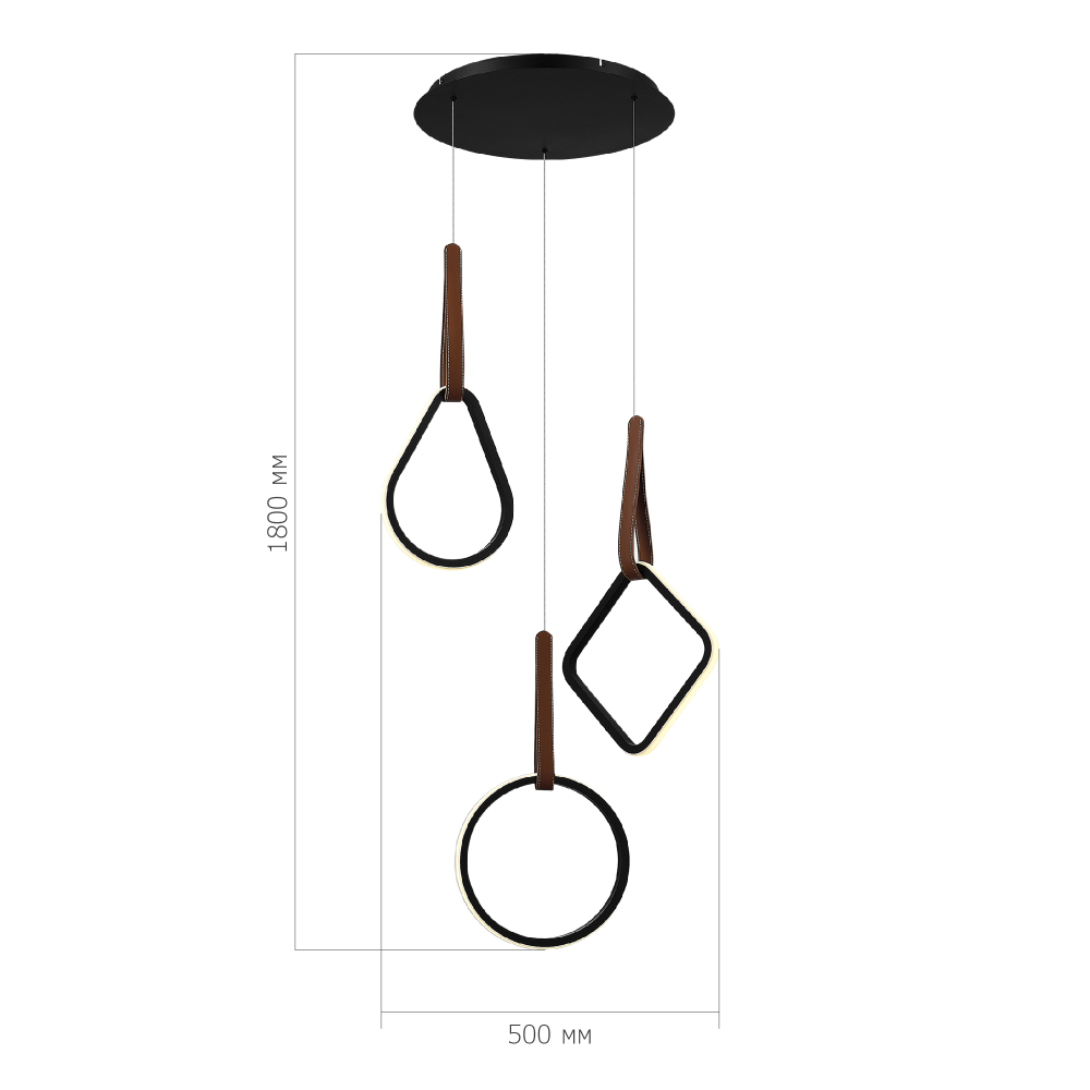 Подвесной светильник с геометрическими источниками света Geometric Architecture of Light в Сочи