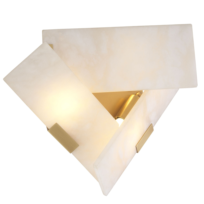 Бра Eichholtz Wall Lamp Bella Bianco Латунь Белый в Сочи | Loft Concept 