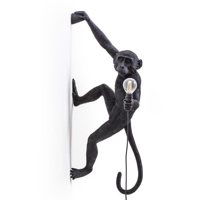 Бра Seletti The Monkey Lamp Hanging Version Right Черный в Сочи | Loft Concept 