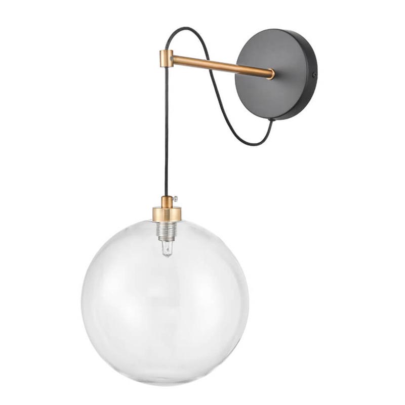 Бра Hanging Ball Sconce Золотой Прозрачный Черный в Сочи | Loft Concept 