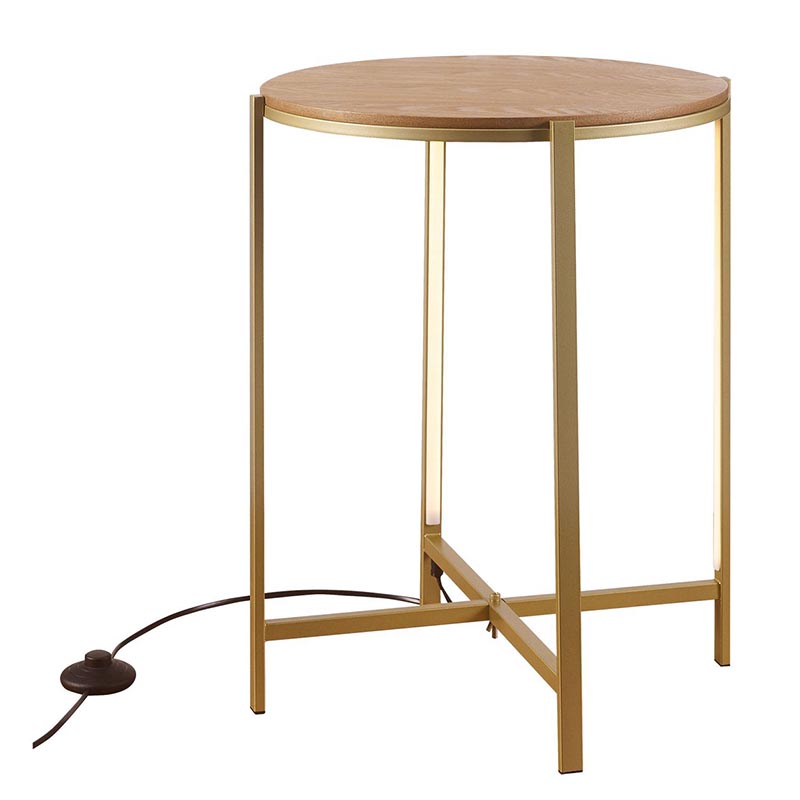 Приставной стол Kelin Side Table Bronze LED Бронза Древесина в Сочи | Loft Concept 