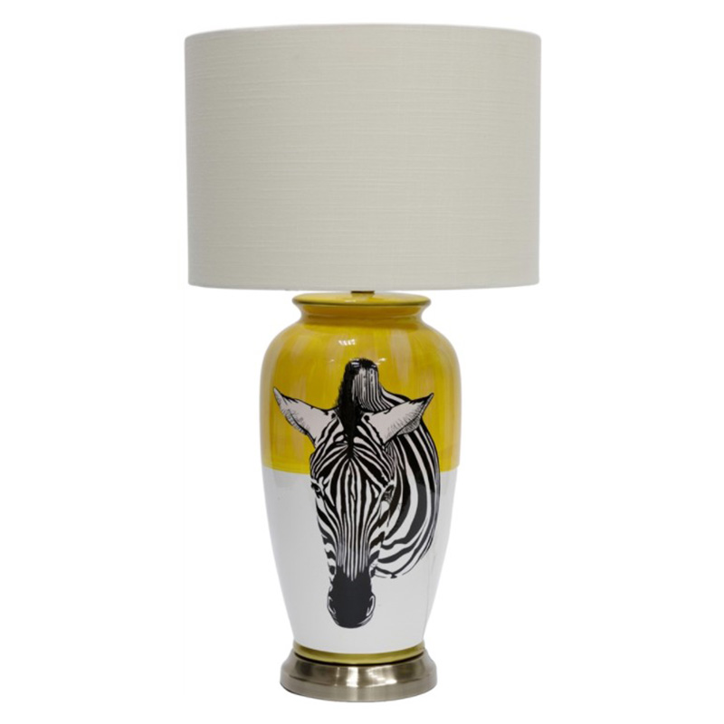 Настольная лампа Zebra head Table lamp Белый Желтый Черный в Сочи | Loft Concept 