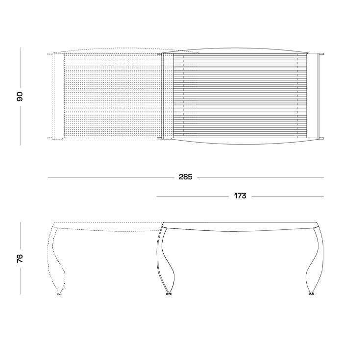 Дизайнерский раздвижной обеденный стол Poltronova Split Dining Table в Сочи