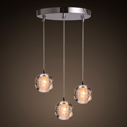 Люстра Bocci 14.3 Three Pendant Led Crystal Glass Ball 3 Прозрачный (Transparent) в Сочи | Loft Concept 