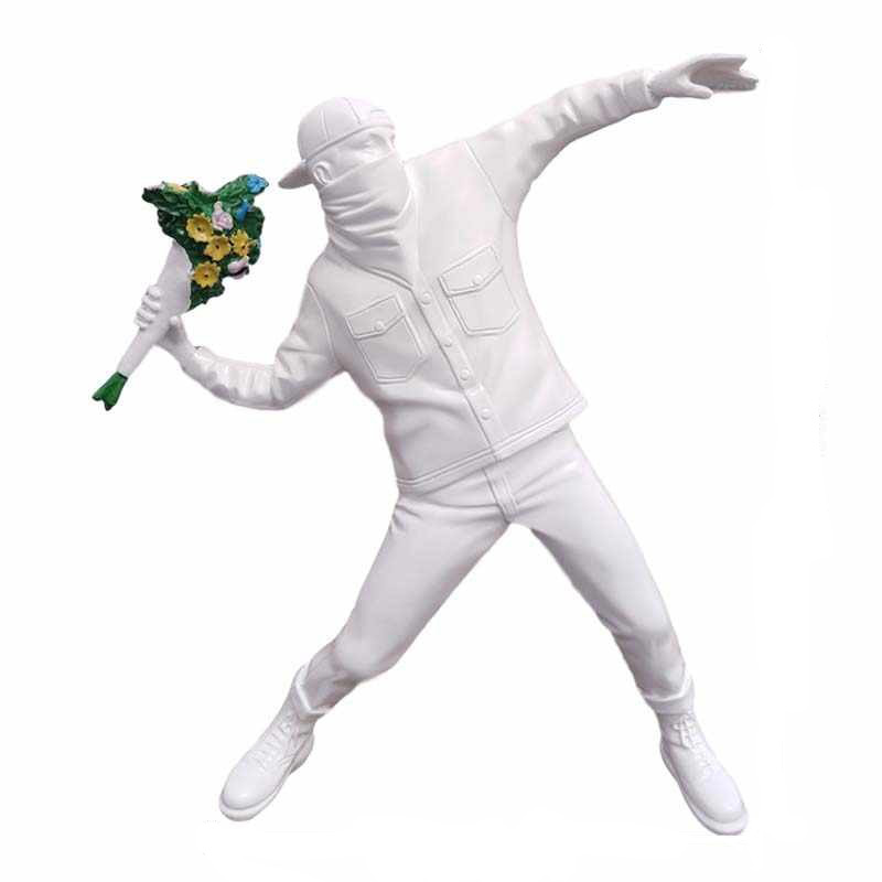 Статуэтка Banksy Flower Thrower White   Белый в Сочи | Loft Concept 