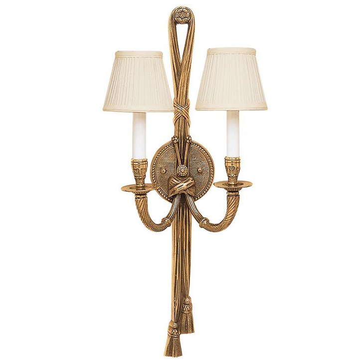 Бра 5538 PERTH SCONCE Antiqued solid brass Латунь Черный Белый в Сочи | Loft Concept 