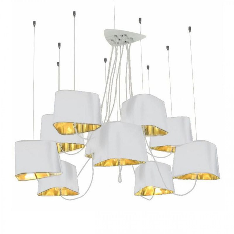 Люстра Designheure Lighting White 10 плафонов Белый Золотой в Сочи | Loft Concept 