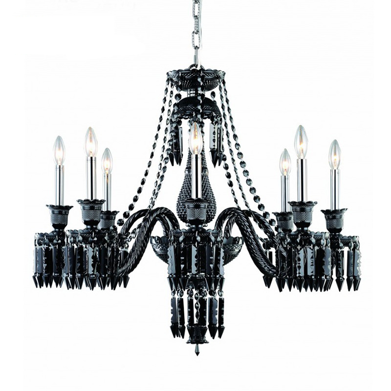 Люстра BACCARAT Zenith Midnight Chandelier 8 Черный в Сочи | Loft Concept 