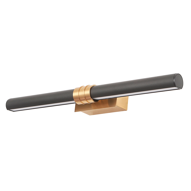 Бра с черным матовым корпусом и золотистым креплением Trumpet tube Латунь Белый Черный Бра с черным матовым корпусом и золотистым креплением Trumpet tube Латунь Белый Черный в Сочи | Loft Concept