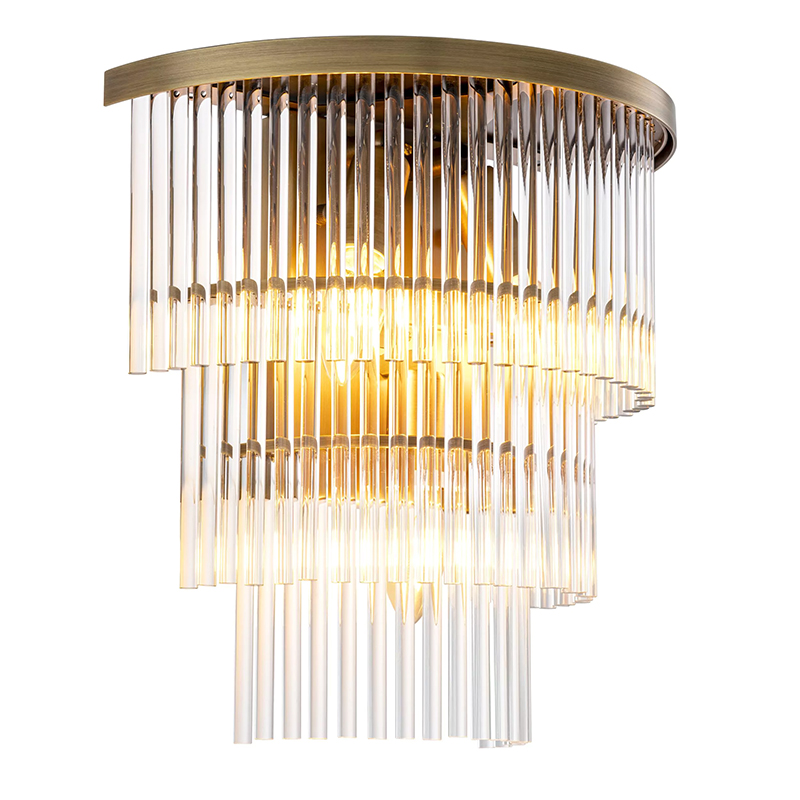 Бра Eichholtz Wall Lamp East Brass Прозрачное Стекло Латунь в Сочи | Loft Concept 