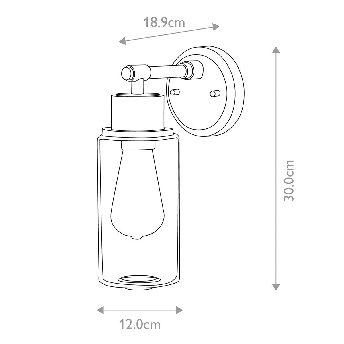 Бра с цилиндрическим прозрачным плафоном из стекла с пузырьками Elstead Lighting в Сочи
