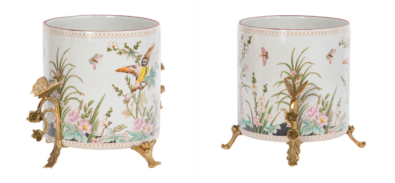 Ваза с орнаментом и бронзовыми элементами Iris - фото