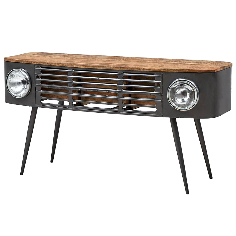 Консоль Loft Car Console Table Древесина Графит в Сочи | Loft Concept 