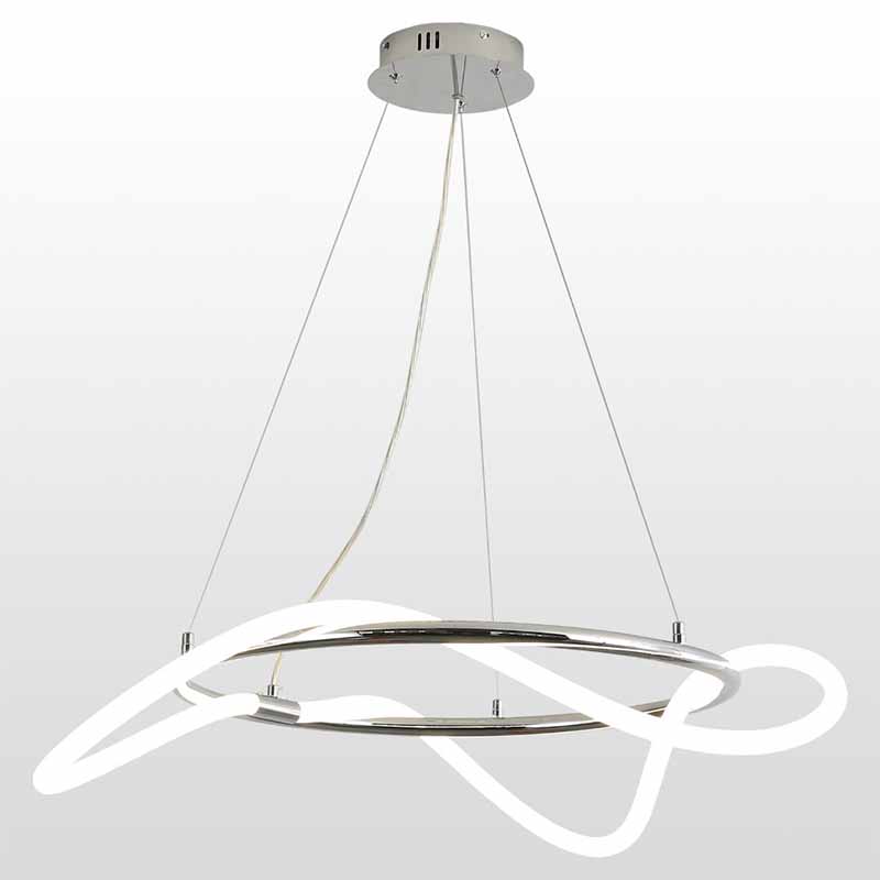 Люстра Luke Lampco Tracer Chandelier Chrome 60 Белый Хром в Сочи | Loft Concept 