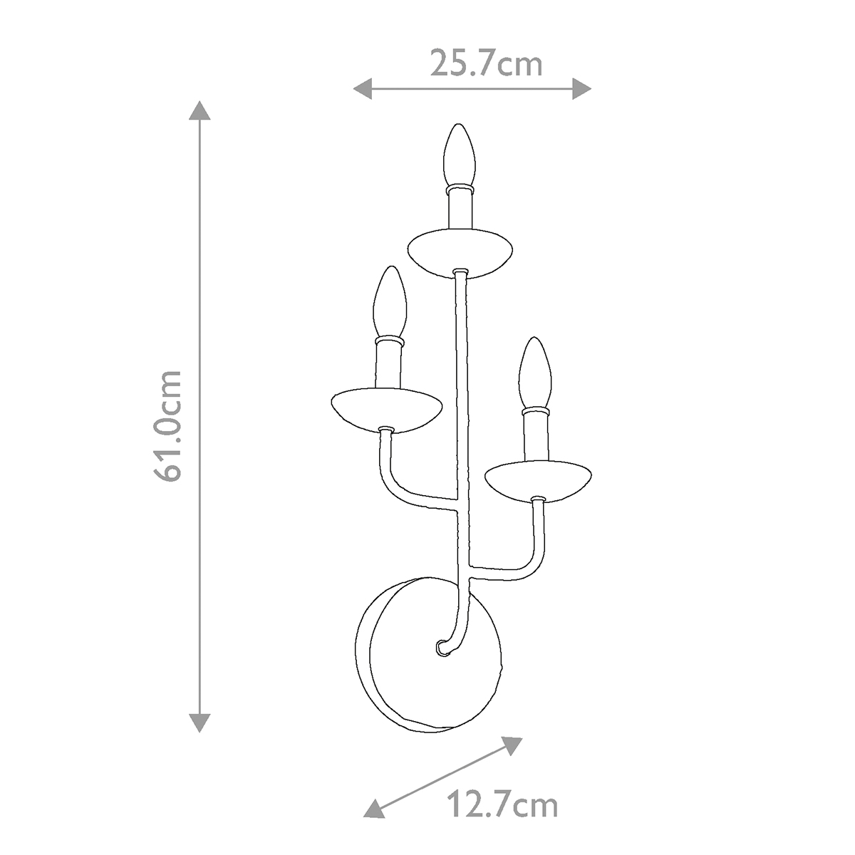 Бра с 3-мя лампами в форме свеч и фактурным покрытием Feiss в Сочи