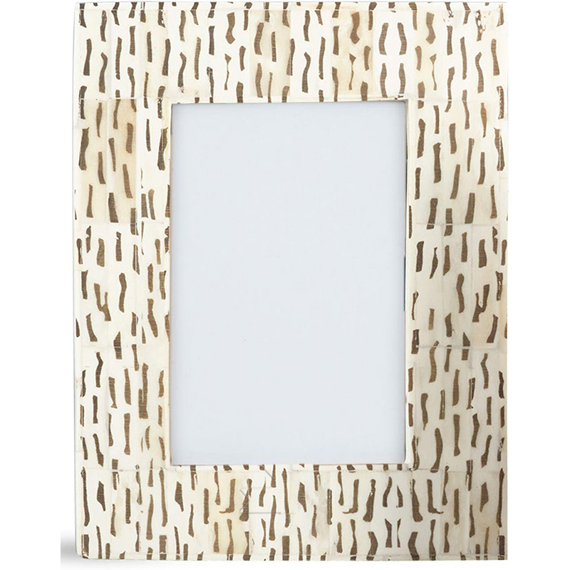 Фоторамка кость Beige Indian Bone Inlay photo frame Бежевый Коричневый в Сочи | Loft Concept 