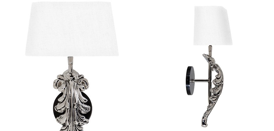Бра Eichholtz Wall Lamp Beau Site Nickel+White Бра Eichholtz Wall Lamp Beau Site Nickel+White - Loft-Concept в Сочи