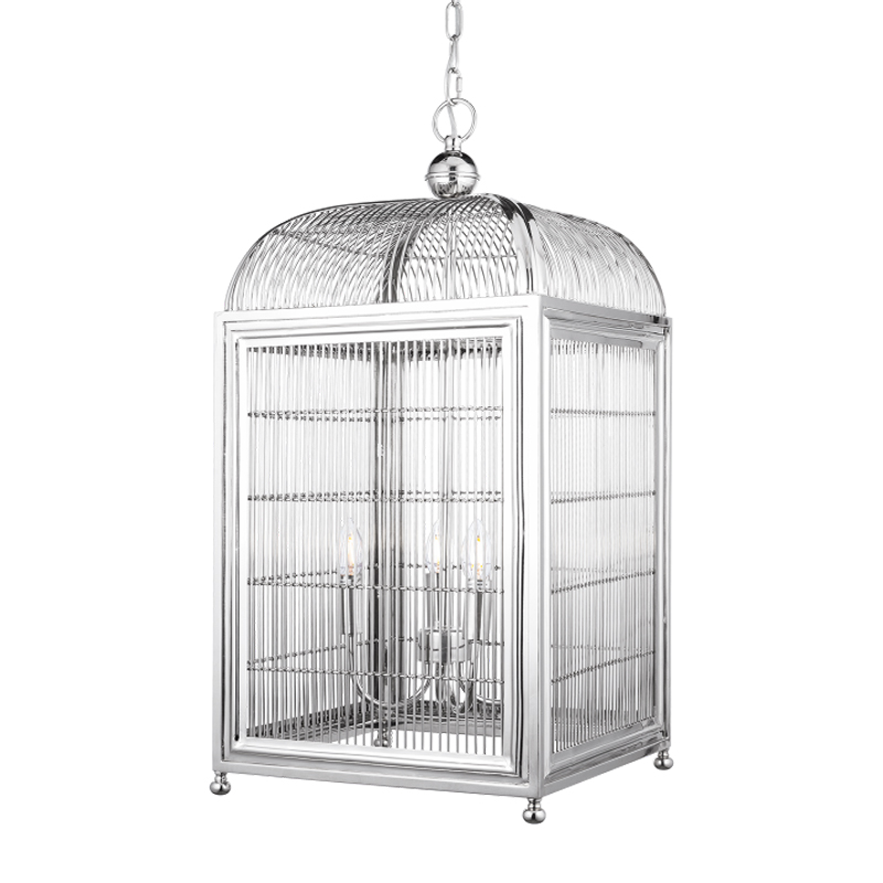 Люстра клетка Bird cage chrome Lantern Falcon Хром в Сочи | Loft Concept 