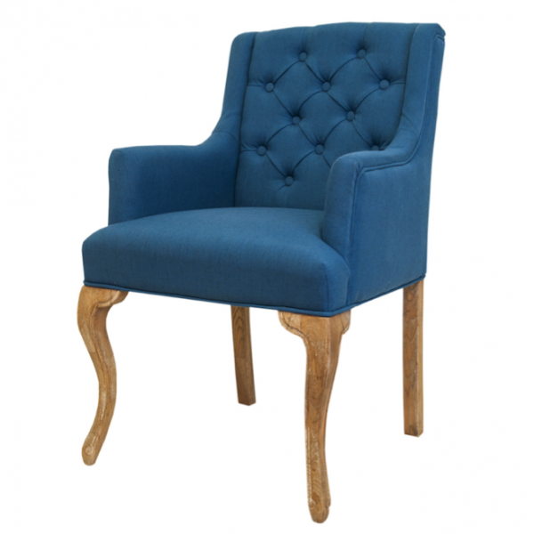 Стул French chairs Provence Amelia Blue ArmChair Голубой пастельный Древесина в Сочи | Loft Concept 