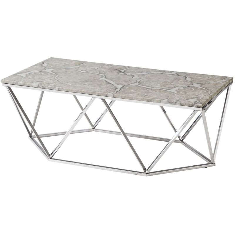 Кофейный столик Kovaldzhi Collection Frame Geometry Silver Бежево-серый Белый Мрамор Bianco Серебряный Кофейный столик Kovaldzhi Collection Frame Geometry Silver Бежево-серый Белый Мрамор Bianco Серебряный в Сочи | Loft Concept