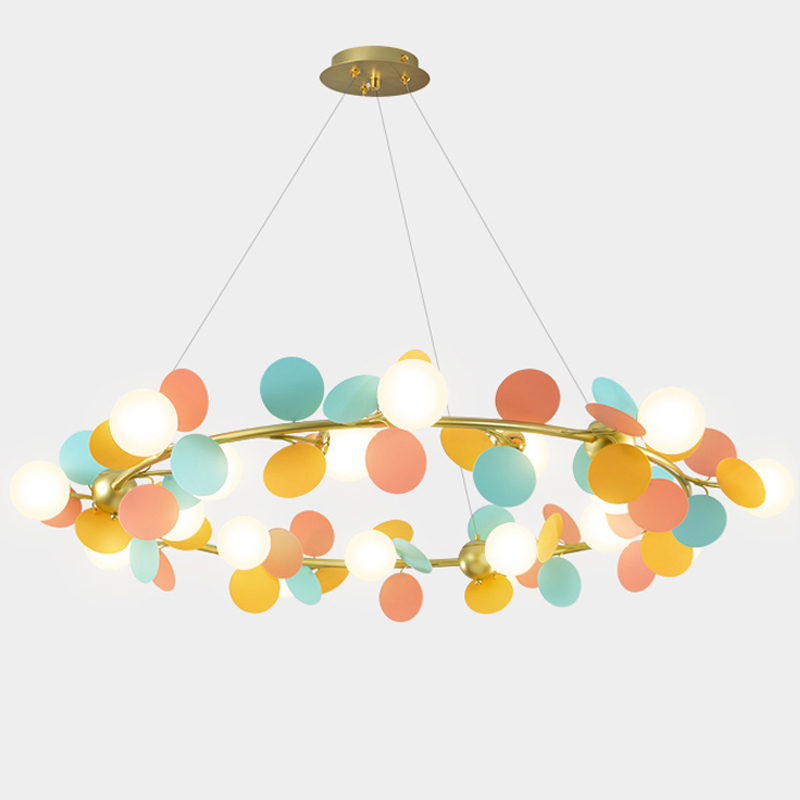 Люстра MATISSE Chandelier circle multicolor Золотой Белый Мульти в Сочи | Loft Concept 