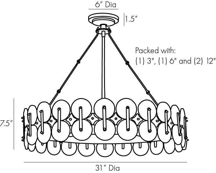 Люстра Arteriors RONDELLE CHANDELIER в Сочи