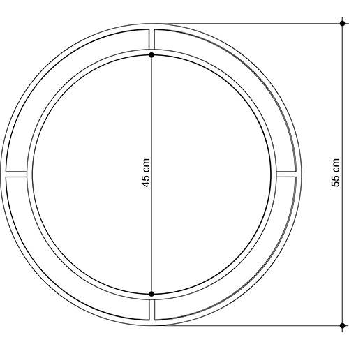 Настенное зеркало круглой формы в черной металлической раме BUBBLE MIRROR BLACK в Сочи