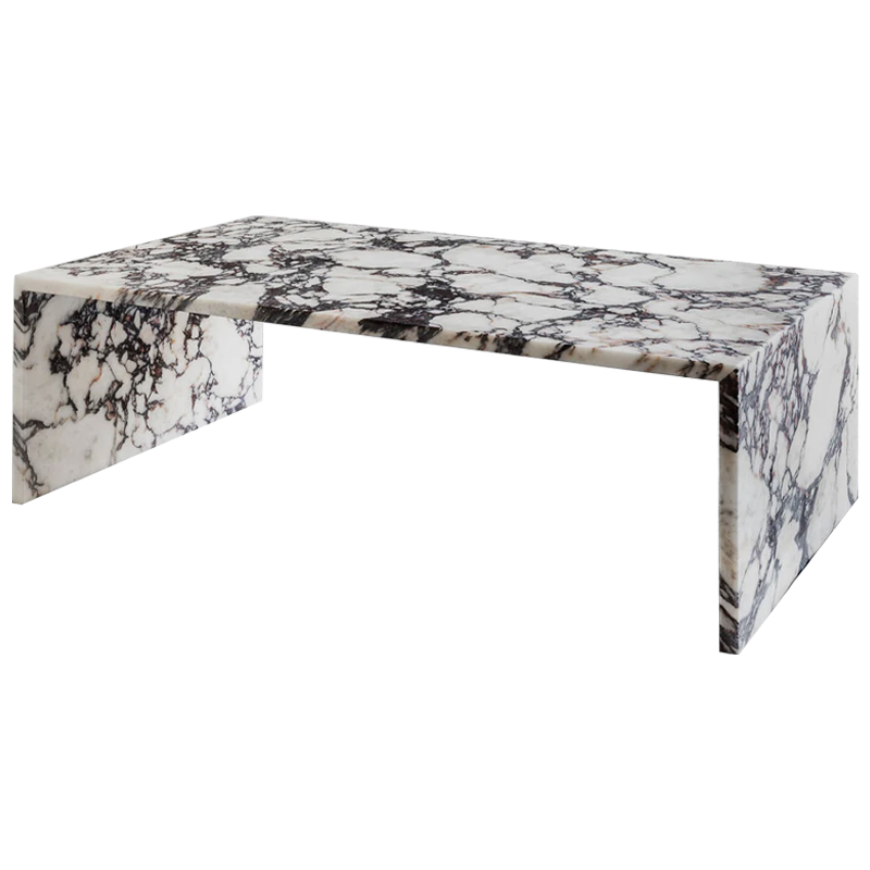 Кофейный стол Patricio Marble Coffee Table Белый Коричневый Молочный в Сочи | Loft Concept 