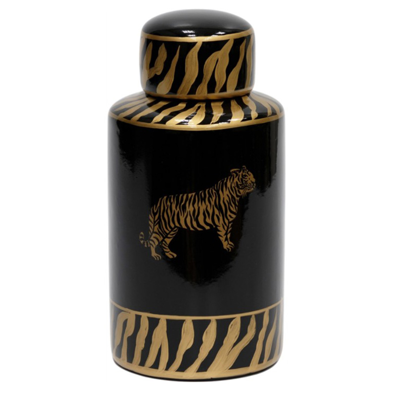 Ваза Tiger Vase black and gold Черный Золотой в Сочи | Loft Concept 