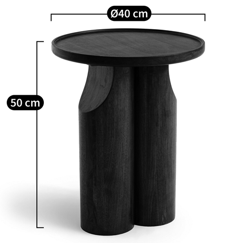 Круглый приставной стол из массива ореха Balu Wooden Side Table в Сочи