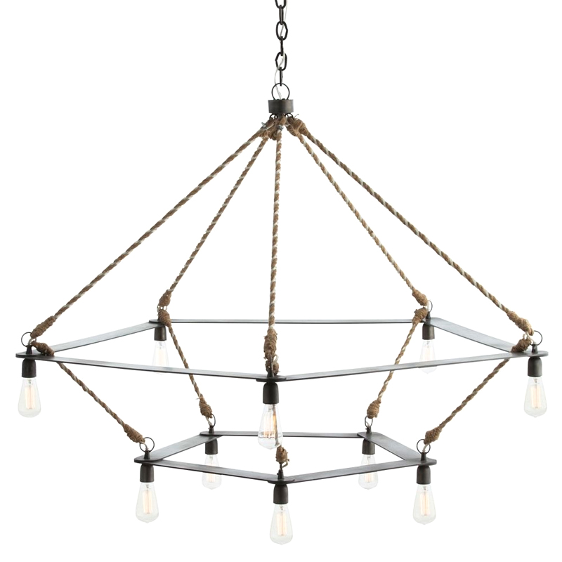 Люстра Arteriors MCINTYRE TWO TIERED CHANDELIER Черный Серый в Сочи | Loft Concept 