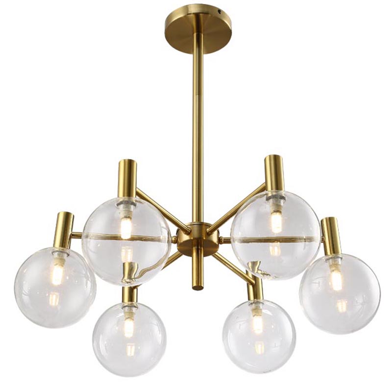 Люстра Holevier Chandelier 6 lamp Золотой в Сочи | Loft Concept 