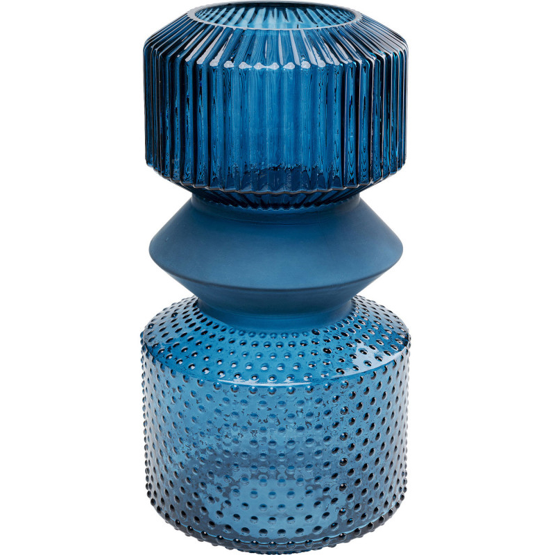 Ваза Geometric Blue Glass Vase 36 Синий в Сочи | Loft Concept 