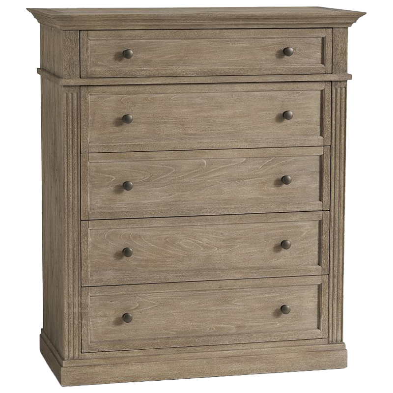 Комод 5 ящиков Benjamin Chest of 5 Drawers Бежево-серый в Сочи | Loft Concept 