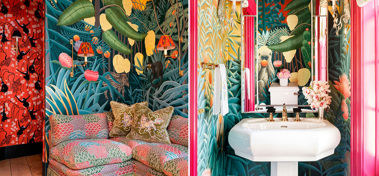 Обои ручная роспись Rousseau Rousseau on Deep Rich Gold gilded paper - фото №1