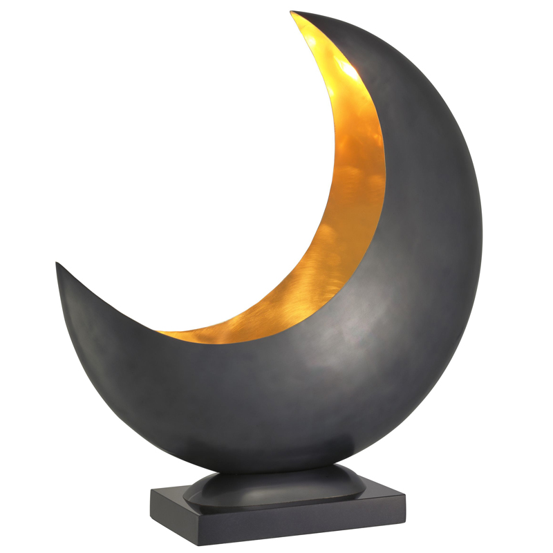 Настольная лампа Eichholtz Table Lamp Half Moon Латунь Черный в Сочи | Loft Concept 