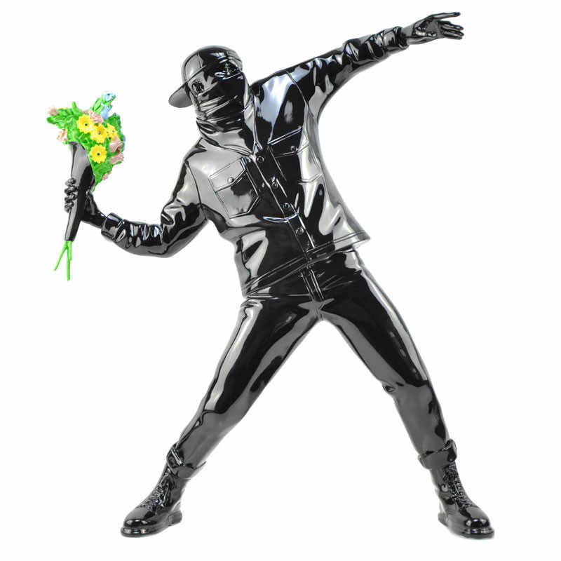 Статуэтка Banksy Flower Thrower Black  Черный в Сочи | Loft Concept 