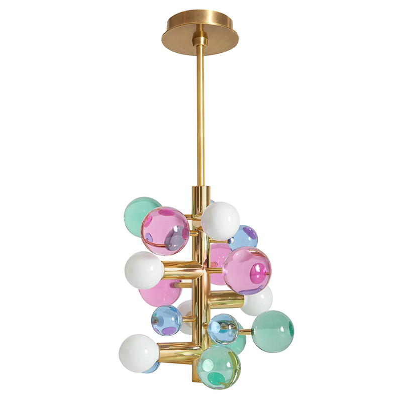 Светильник Jonathan Adler GLOBO FIVE-LIGHT CHANDELIER Multi Золотой Мульти в Сочи | Loft Concept 