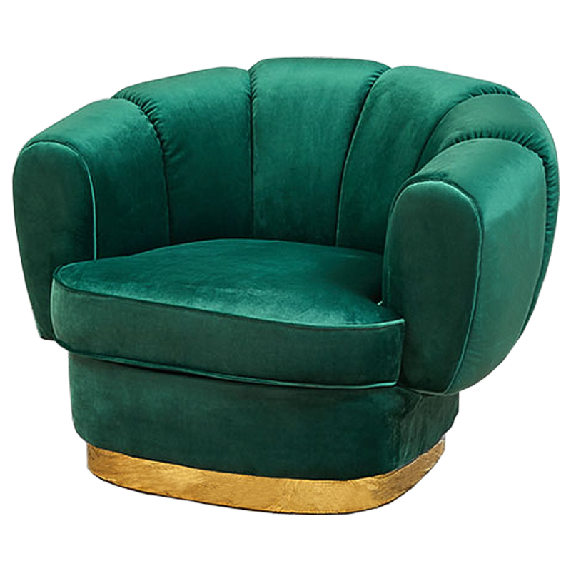 Кресло Emerald Softness Armchair Изумрудный Глянцевое золото в Сочи | Loft Concept 