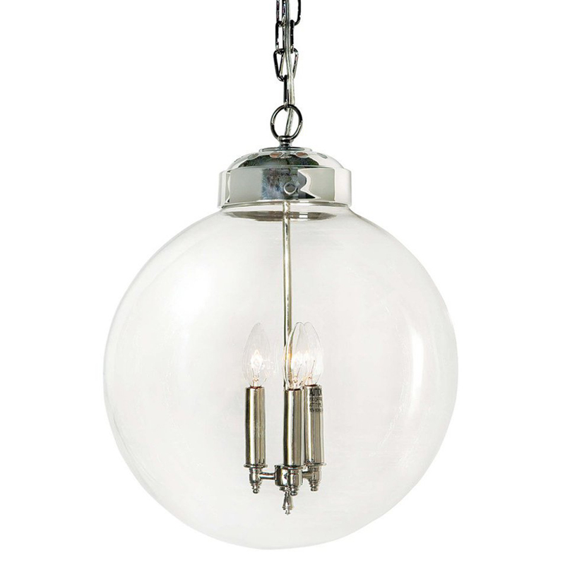 Подвесной светильник Conor Globe Hanging lamp Silver Серебряный Прозрачный (Transparent) в Сочи | Loft Concept 