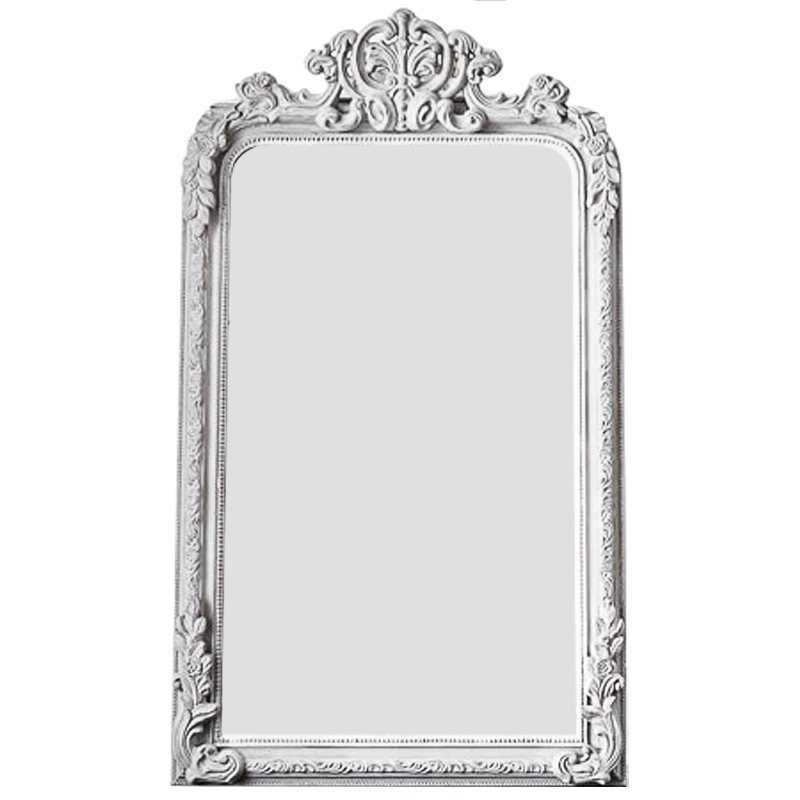 Зеркало Aged White Mirror Белый винтажная патина Античное зеркальное стекло Зеркало Aged White Mirror Белый винтажная патина Античное зеркальное стекло в Сочи | Loft Concept