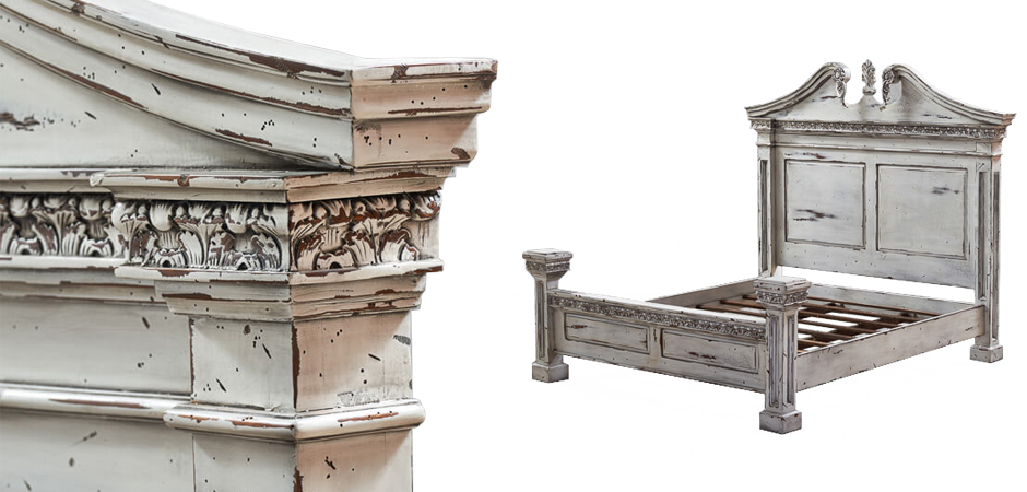 Кровать Gothic Style Bed White - фото №1