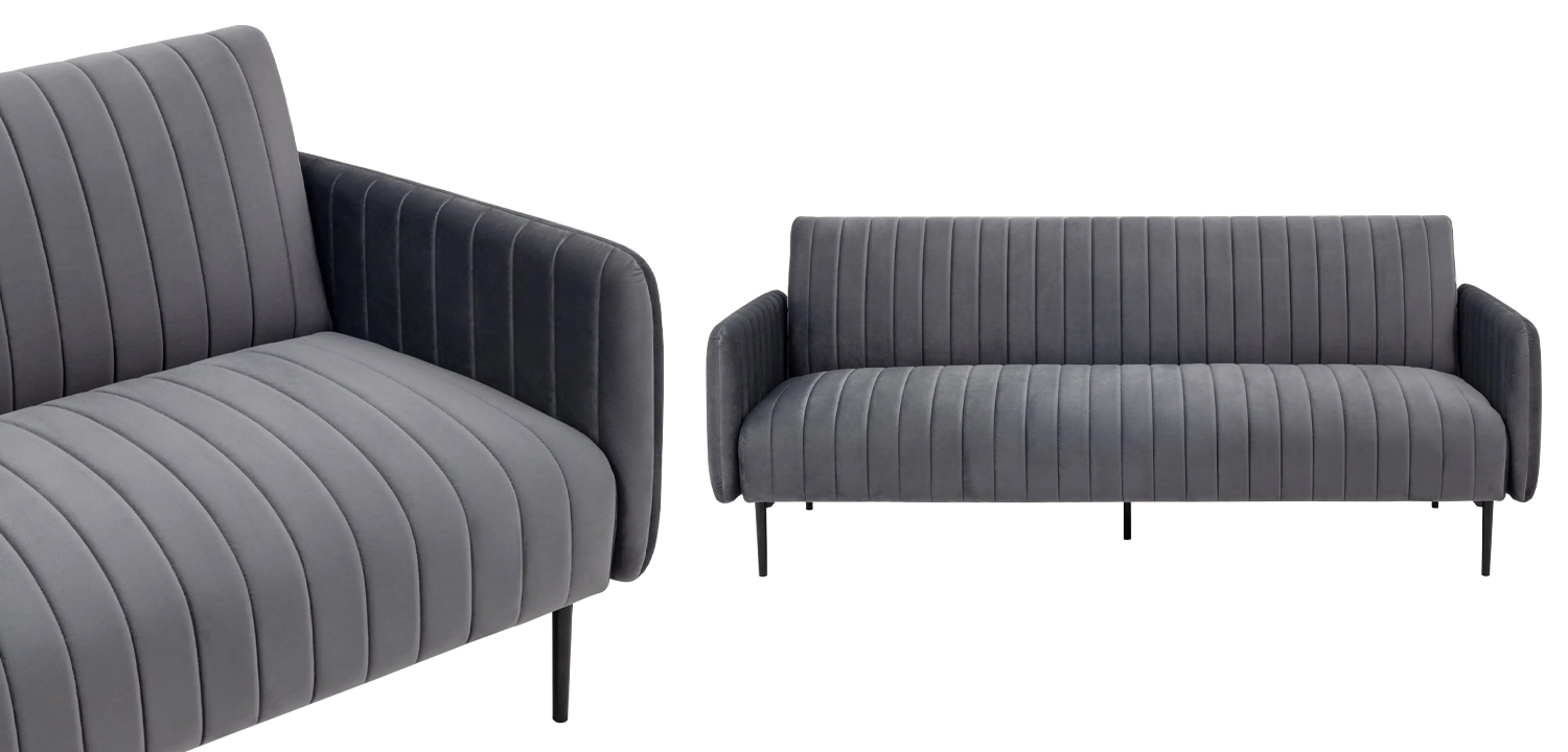 Диван Dilis серый велюр - фото