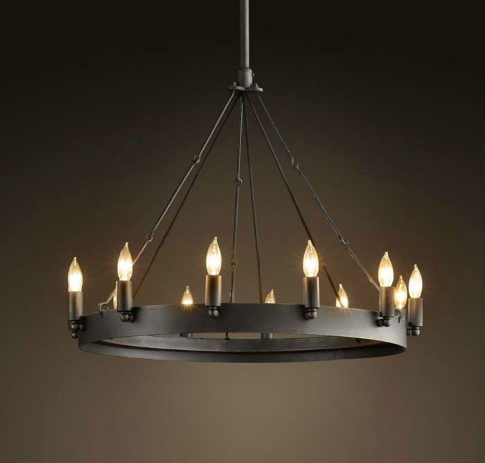 Люстра Camino Round Chandelier Черный в Сочи | Loft Concept 