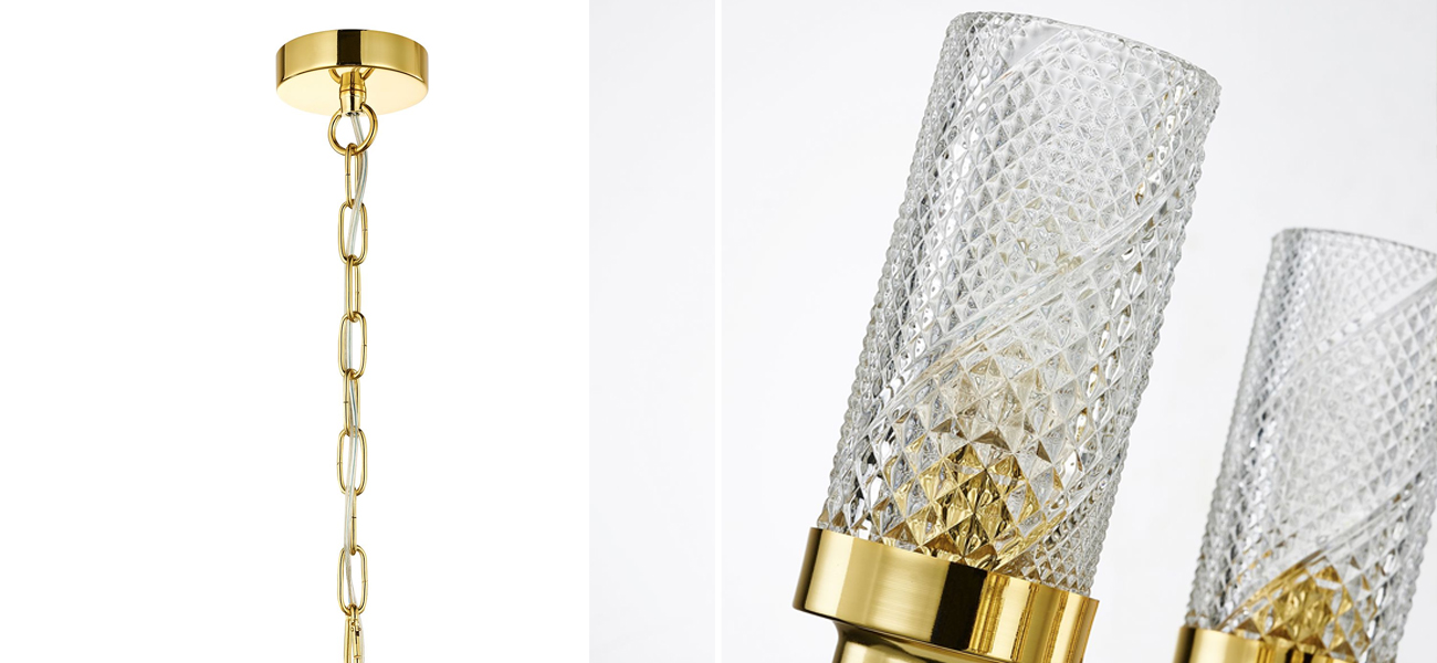 Люстра золотого цвета Balusters D55 см - фото №1